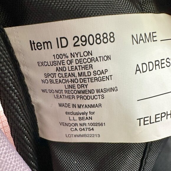 LL Bean Backpack Pink Black Multiple Compartments Headphone Port Computer Pocket main image 11